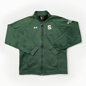 Under Armour Michigan State Spartans Jacket Men's Medium Green MSU‎ NCAA